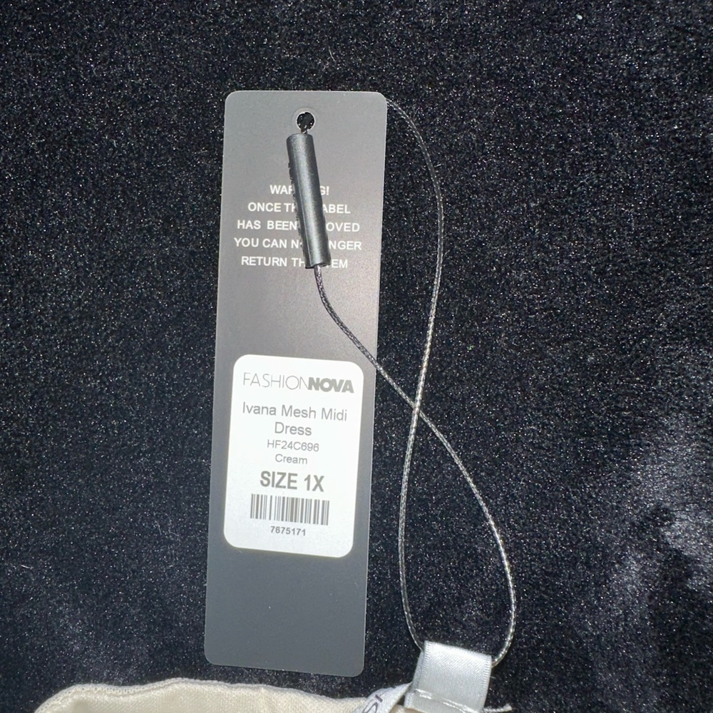 Fashion Nova Cream Asymmetrical Ruffle Dress - Picture 4 of 5